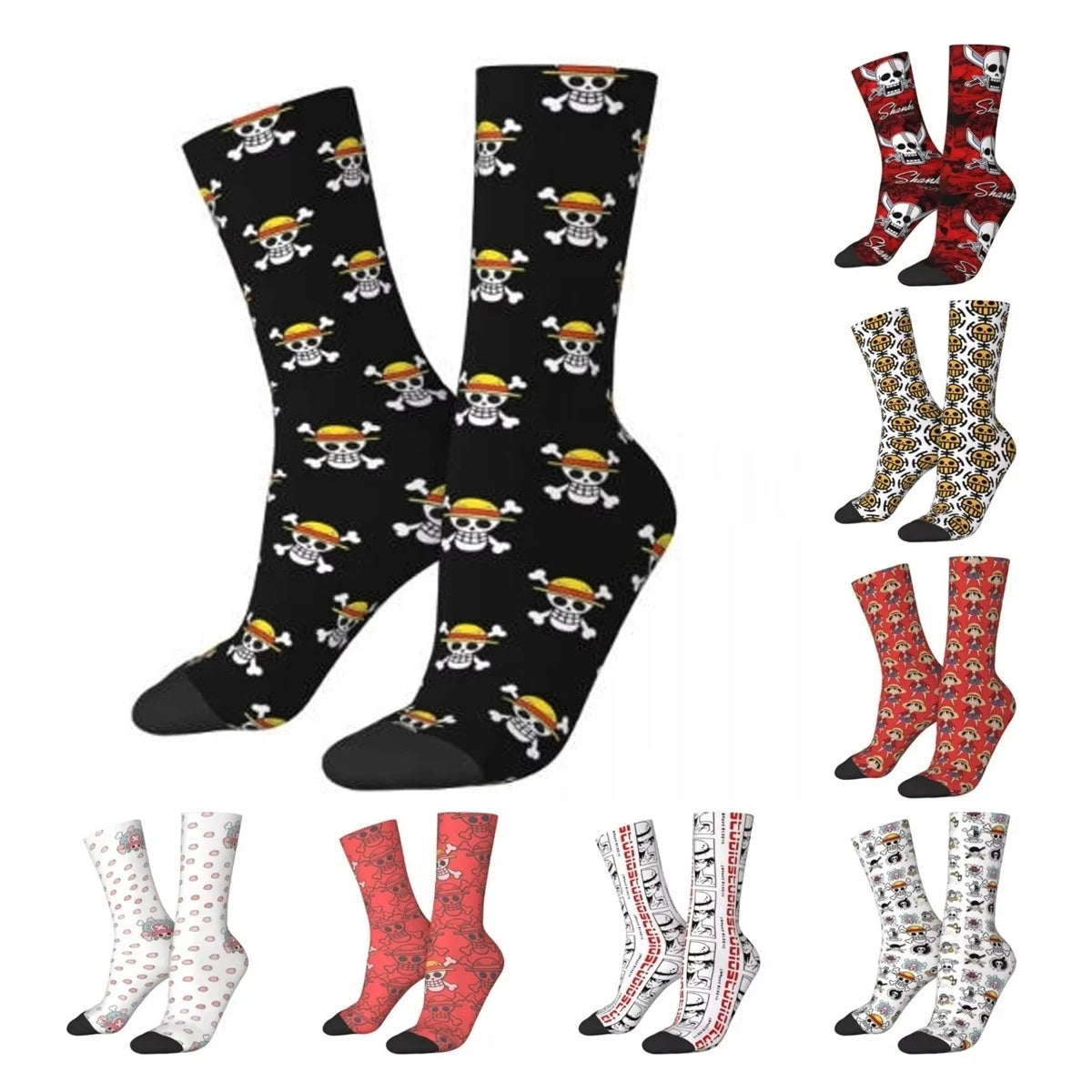 One Piece Anime Socken – Lustige Luffy Polyesterstrümpfe