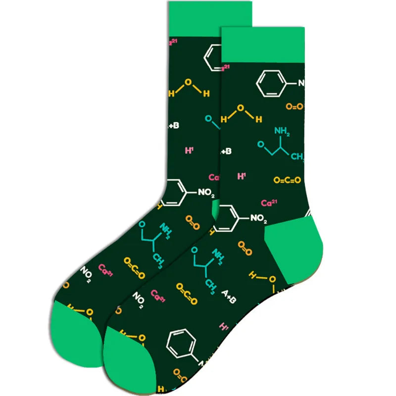 Lustige Streetwear-Socken in großen Größen – Cartoon-Tier- und Obstdesigns, Hip-Hop-Baumwolle