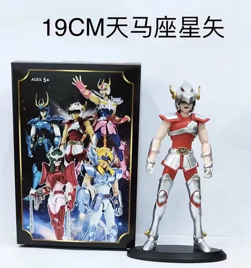 19CM Anime Figur Phoenix Ikki Hyoga Seiya Shiryu Stehend Rüstung Modell Kinderspielzeug