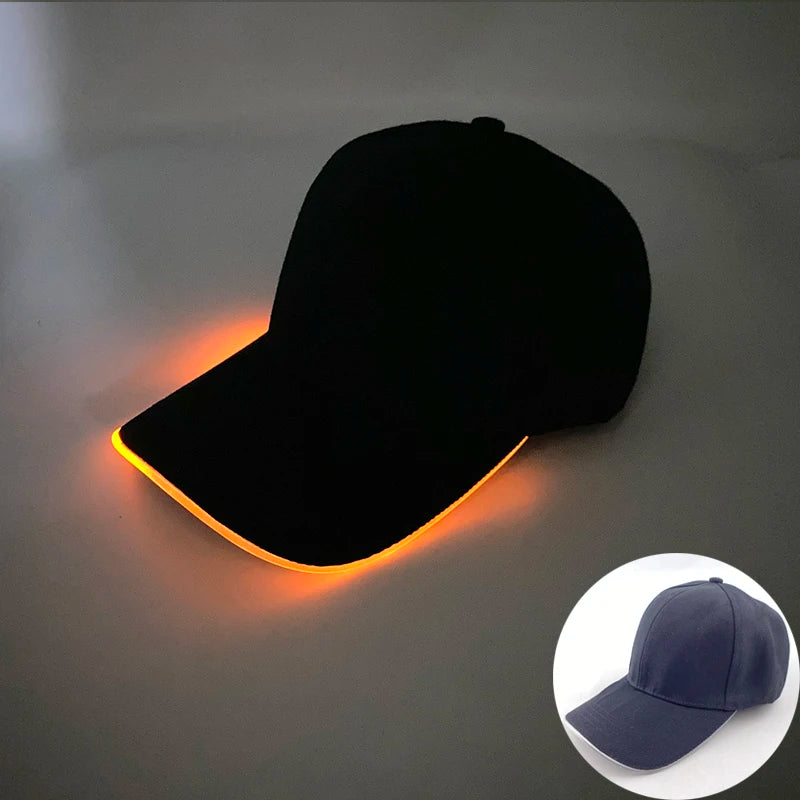 Casquette de baseball tendance à LED – Casquette de rap hip-hop lumineuse pour DJ, danse, discothèque et fête