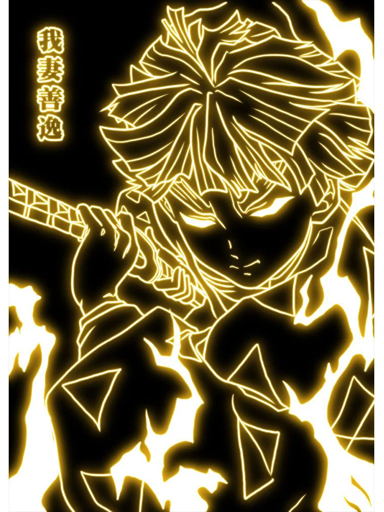 Neon-Stil Poster Leinwand Malerei Japan Anime Cartoon Figur Wandkunst für Wohnzimmer Home Decor ungerahmt