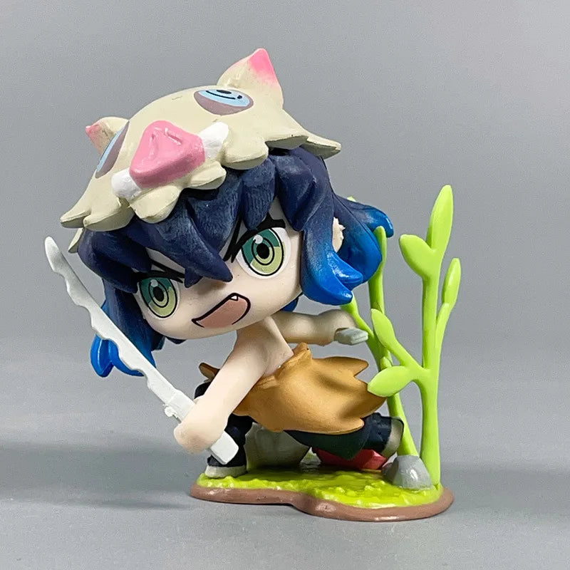 Figurines de dessin animé Demon Slayer, 9cm, Tanjirou Nezuko Zenitsu Kyoujurou Kanroji, jouets d'action