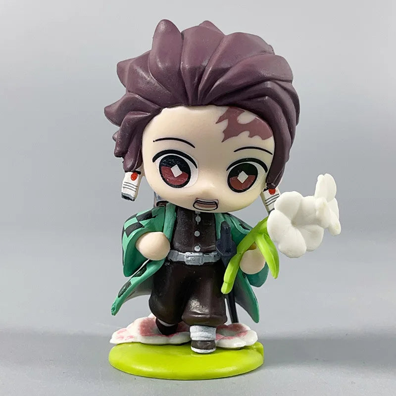 Figurines de dessin animé Demon Slayer, 9cm, Tanjirou Nezuko Zenitsu Kyoujurou Kanroji, jouets d'action