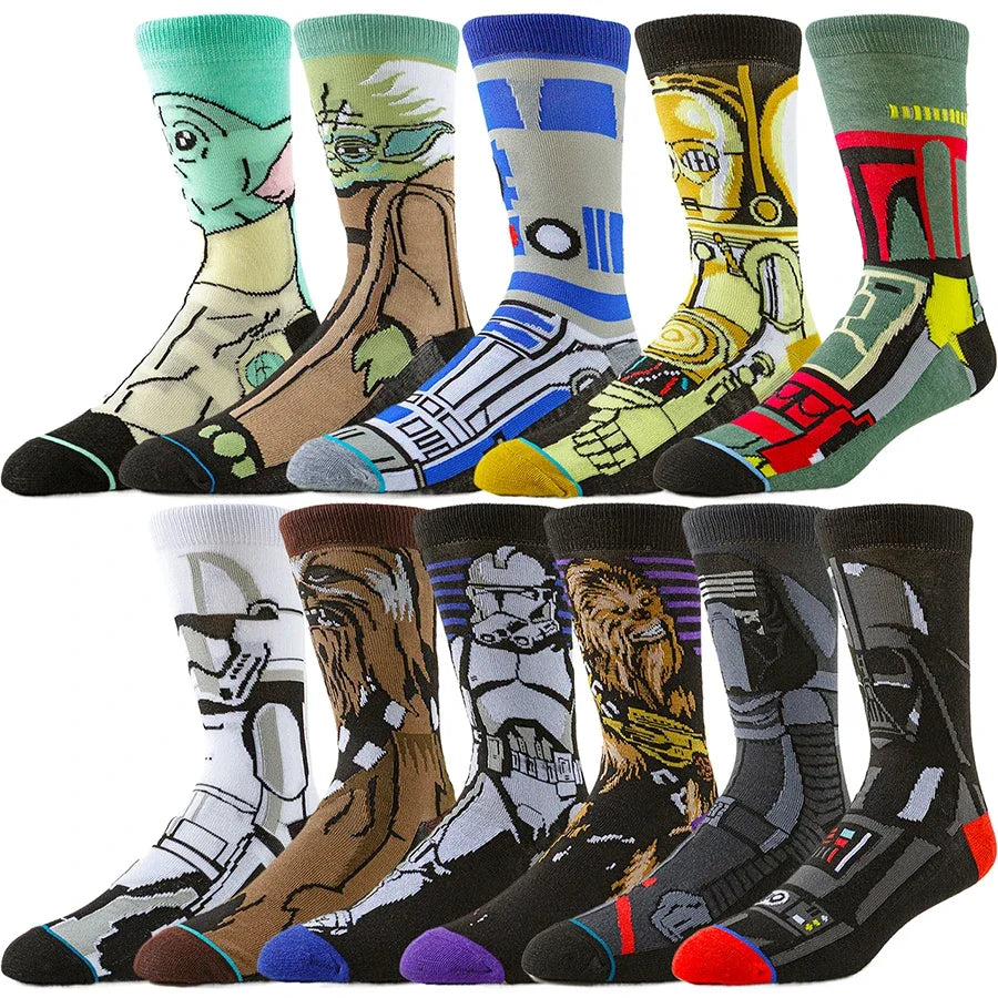 MINISO Disney Anime-Socken – Lange Cartoon-Socken für Männer und Frauen, lustiger und origineller Stil