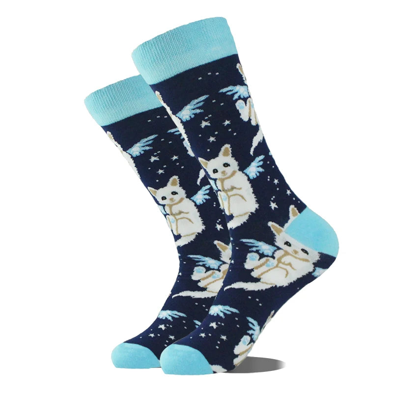 Baumwolle Glücklich Lustige Socken Männer Alien Planet Shark Verrückte Design Sokken