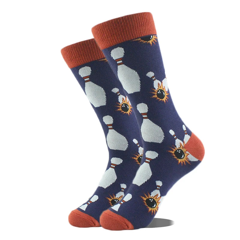 Fröhliche, lustige Unisex-Socken – Medizinische Zähne und Schafmuster, Hip-Hop-Skateboard-Stil