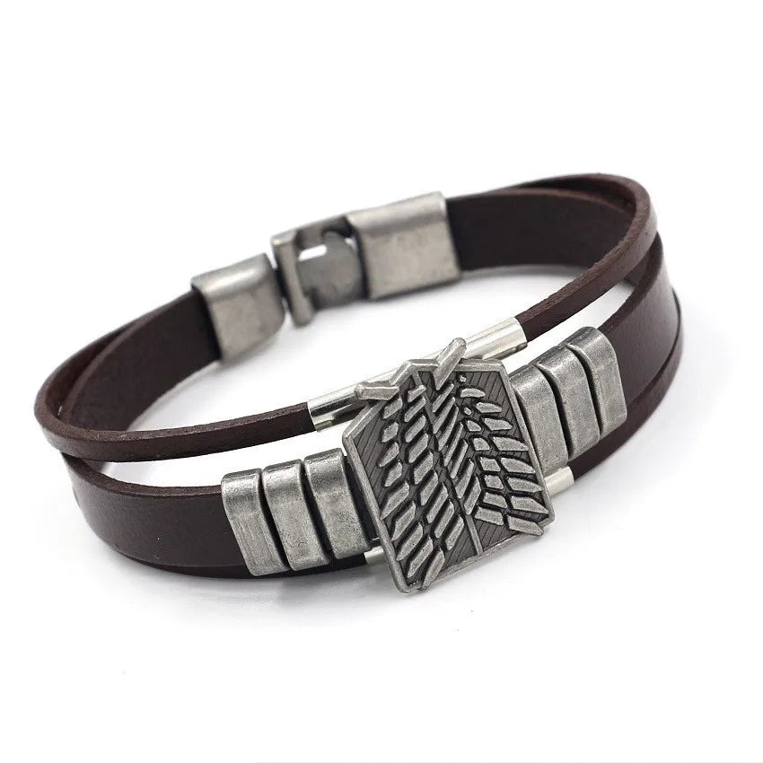 Neues Punk-Armband „Attack on Titan“ – Kreativer Anime-inspirierter Schmuck für Männer und Frauen | Trendige Geschenkidee