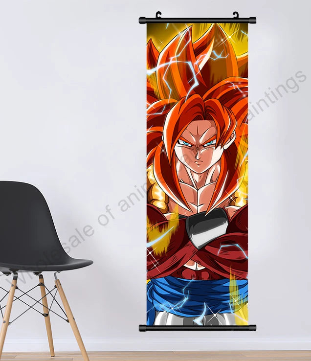 Canvas Hanging Scrolls Poster Home Decor JK Anime Print Dragon Ball Z