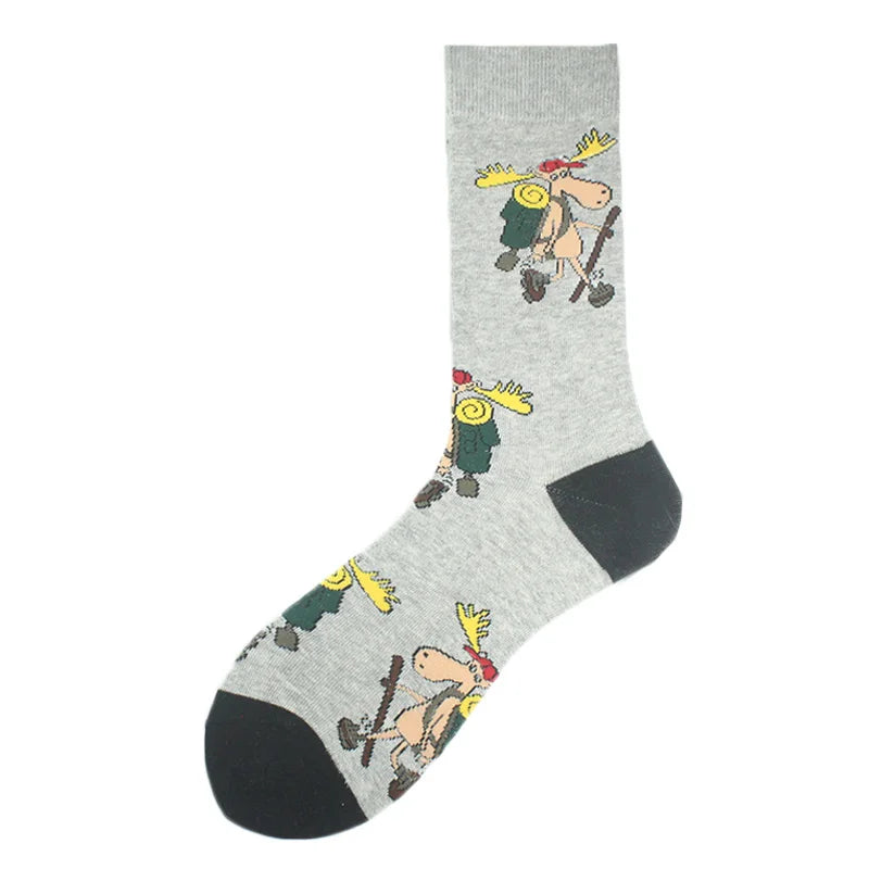 Happy Design Lustige Socken Schaf Bier Dinosaurier Muster