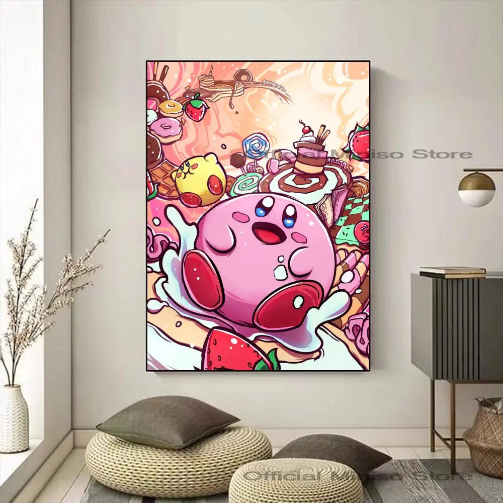 Cartoon Cute K-Kirby Poster Paper Print Art Painting Decoration
