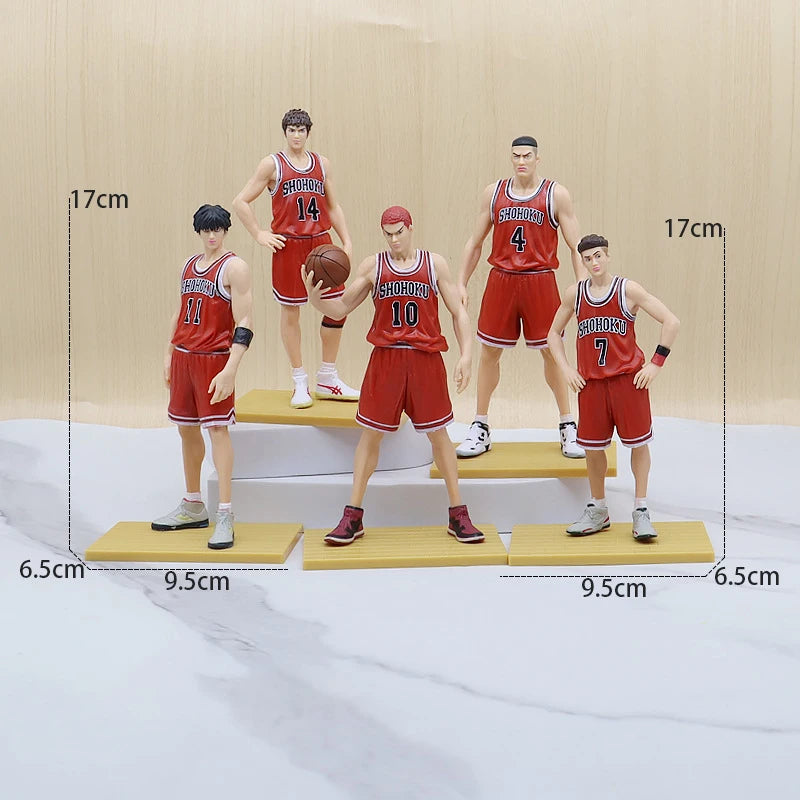 Slam Dunk Figurine Anime Sakuragi Hanamichi Hisashi Mitsui Ryota Miyagi Takenori Akagi Figurine jouet 17 cm
