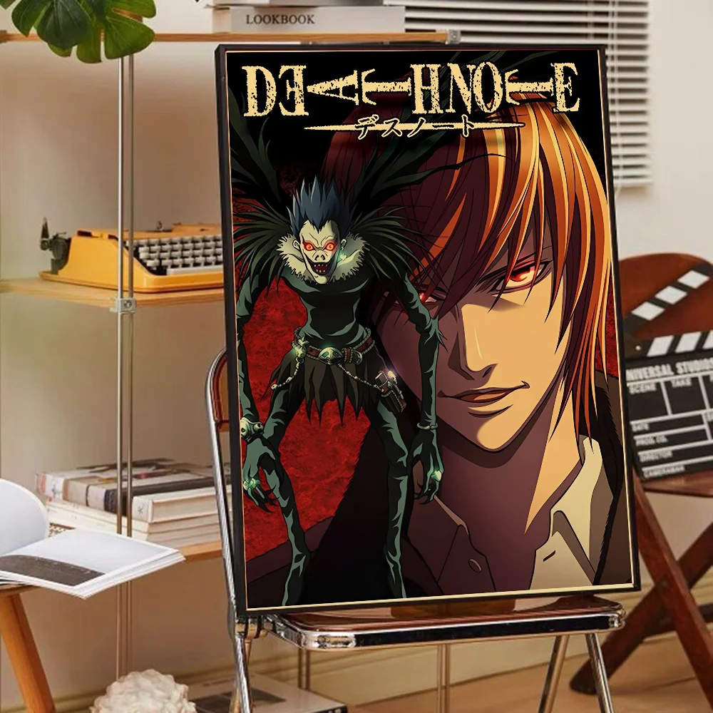 Anime Death Note, klassisches Filmposter, Wandkunst, Gemälde in HD-Qualität, fürs Arbeitszimmer, nordische Wohndekoration