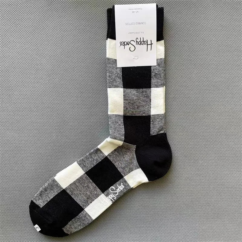 Diamond Check Happy Socks für Herren – Geometrische Sportsocken aus Baumwolle (Größe 41–46)