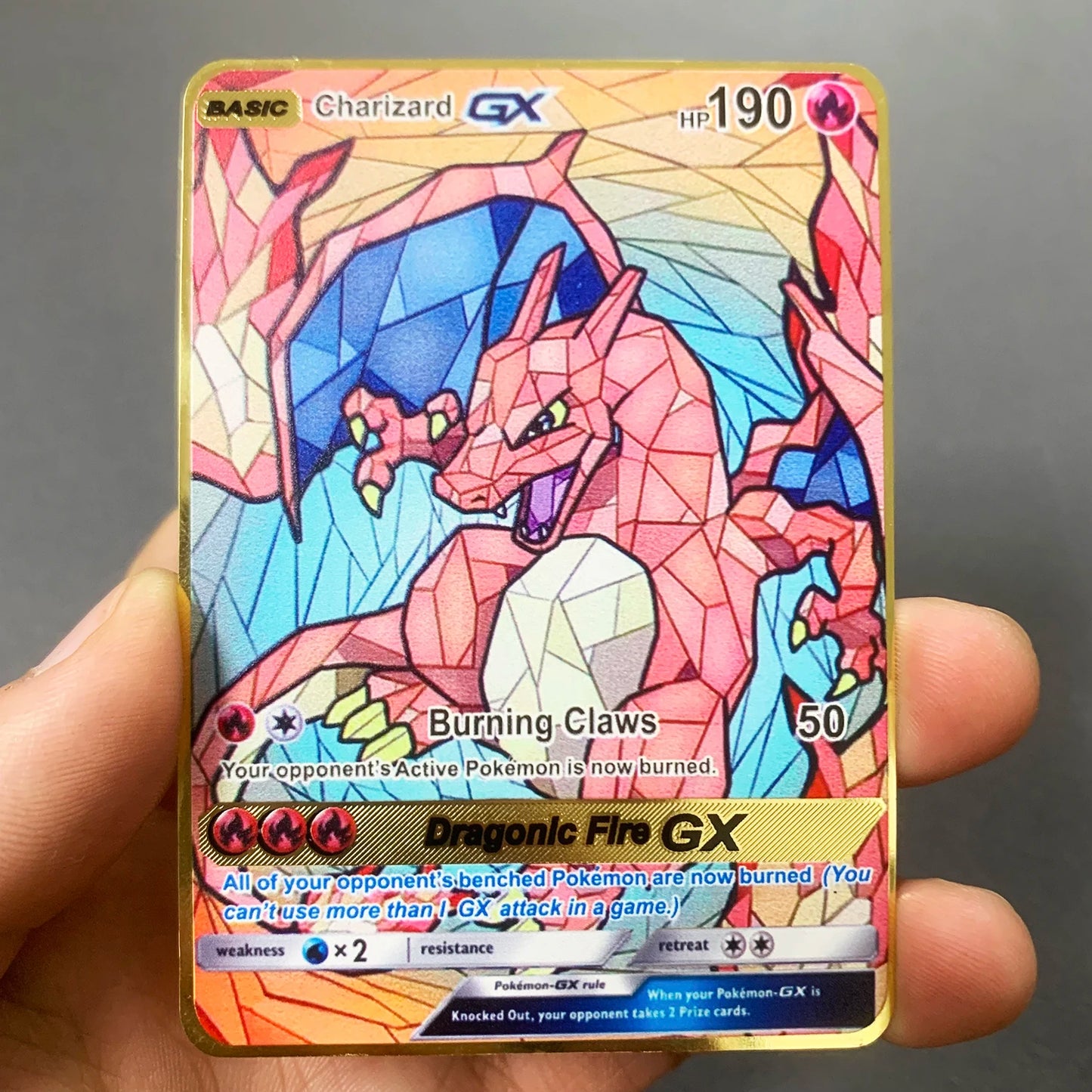 Pokemon Metall Karte 10000 Punkte Arceus Charizard Raichu Super Karte Goldene Englisch Anime Sammlung Karten