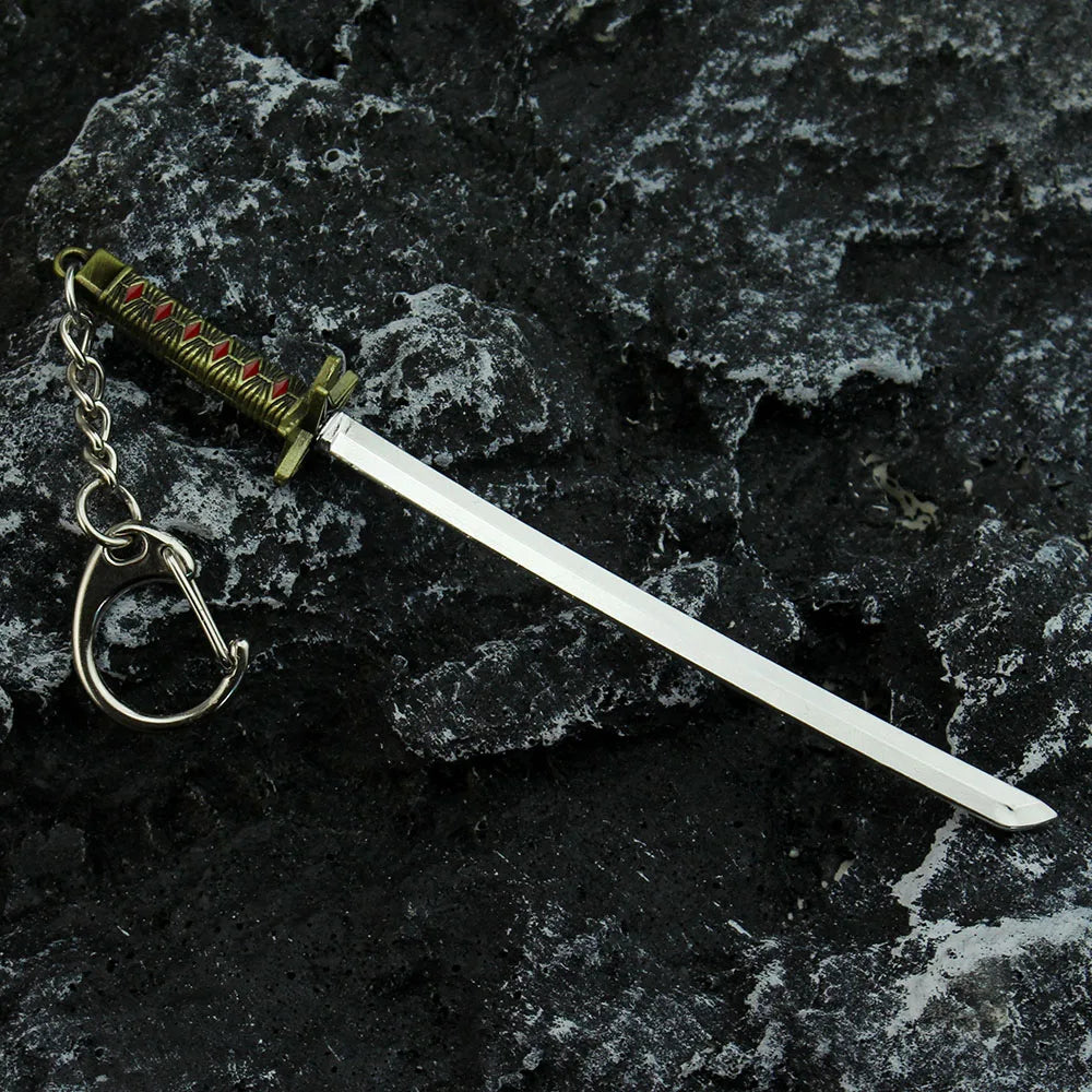 Bleach Anime-Halsketten- und Schlüsselanhänger-Set – Zangetsu Zanpakuto-Schwert und Hitsugaya Toshiro Katana-Zubehör