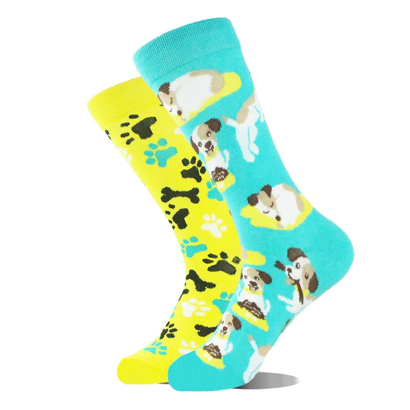 AB Happy Cotton Chaussettes amusantes Panda Duck Crazy Design Sokken