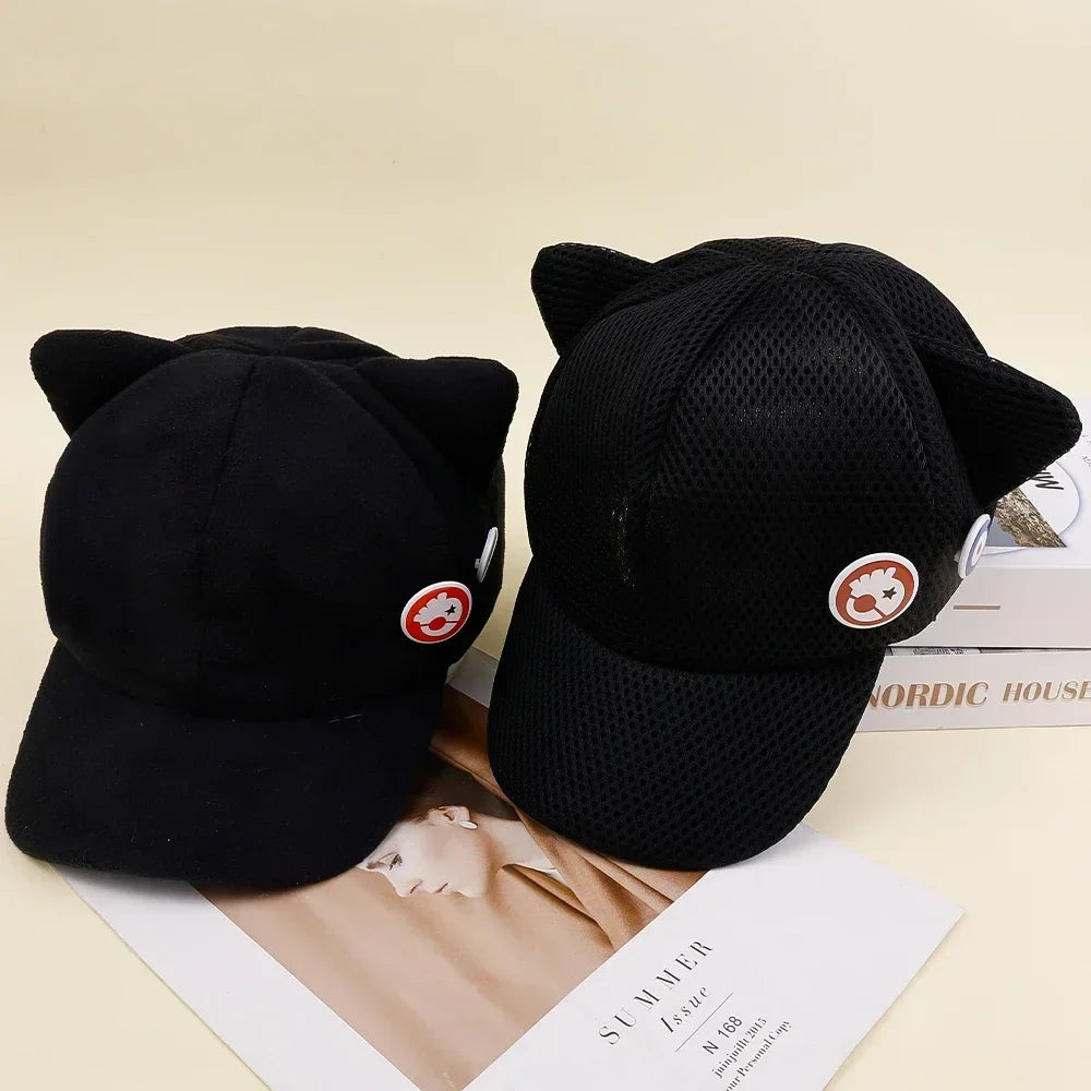 Casquette de baseball mignonne d'anime - Chapeau EVA à oreilles de chat Shikinami Asuka
