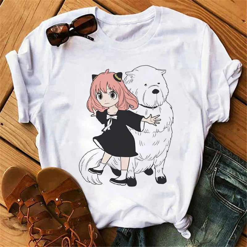 Anime Spy X Family T-Shirt Harajuku Fashion Women’s Short Sleeve O-Neck