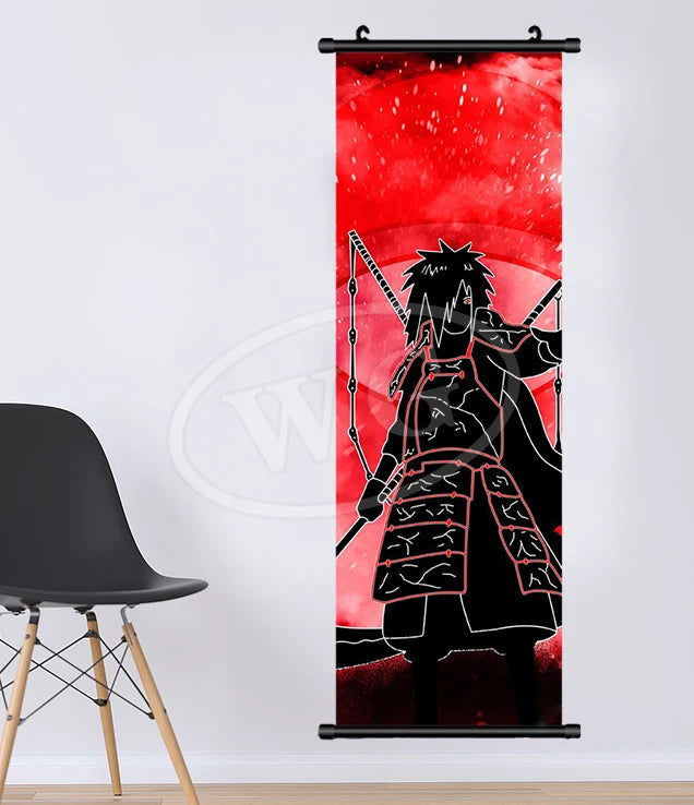 Bandai Anime Canvas Naruto Painting Kakashi Picture Hanging Scrolls Home Decor Wall Artwork