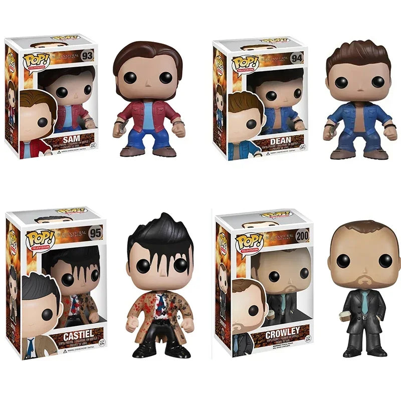 Funko POP TV Supernatural Figures - Sam, Dean, Castiel & Crowley | Hot Topic Exclusive Vinyl Collectibles