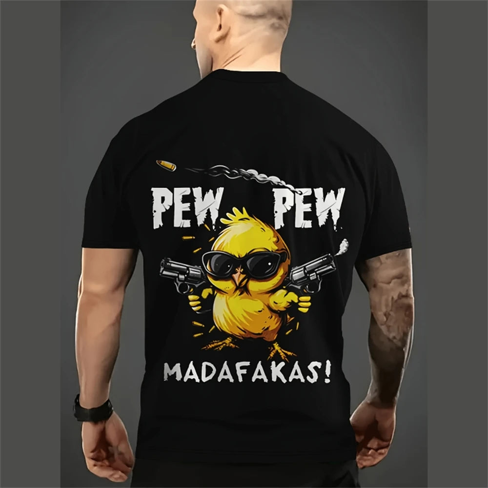Funny Cartoon 3D Print T-Shirt – Men’s Short Sleeve Oversized Streetwear