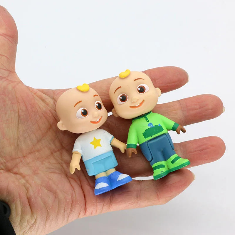 6-teiliges Super JOJO Coco- und Wassermelonenfiguren-Set – Cartoon-Anime-Modell, Puppenspielzeug-Set für Kinder
