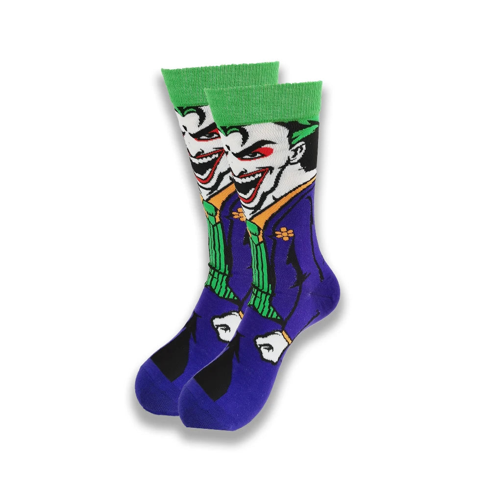 Neue lustige Cartoon-Anime-Socken – 200-Nadel-Baumwolle, atmungsaktiver Hip-Hop-Stil für Männer und Frauen