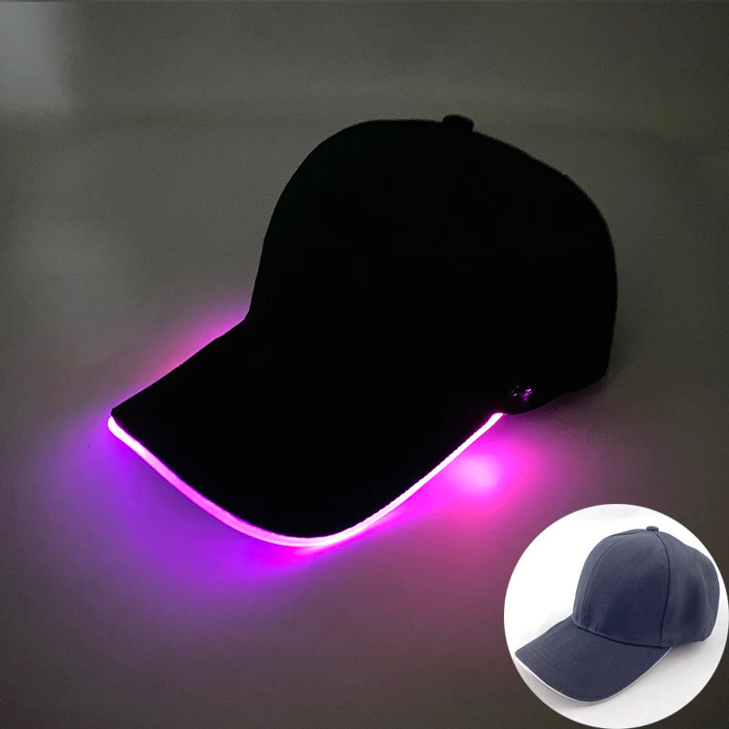 Casquette de baseball tendance à LED – Casquette de rap hip-hop lumineuse pour DJ, danse, discothèque et fête
