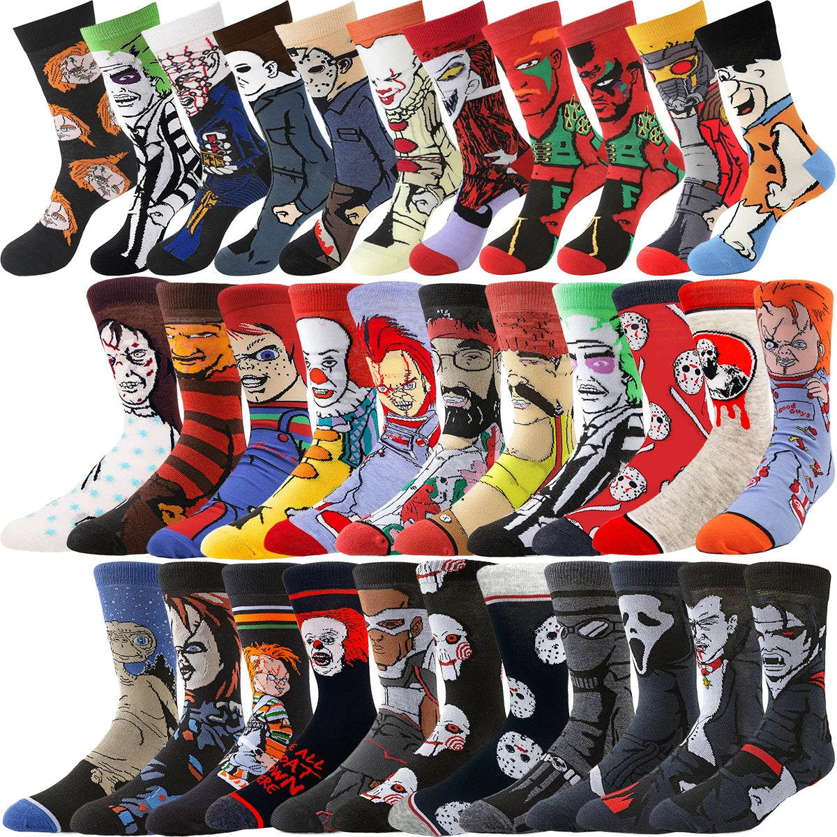 Chucky Cartoon-Socken – Anime-Gamer, Street Fashion Hip-Hop, originelle, lustige Designer-Socken