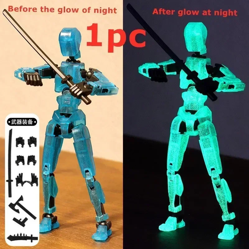 DIY leuchtender T13 Shapeshift-Roboter und Hund – 3D-gedruckte bewegliche Actionfiguren