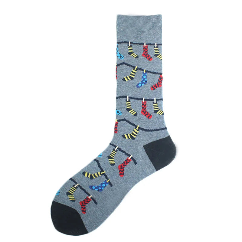 Fröhliche, lustige Unisex-Socken – Medizinische Zähne und Schafmuster, Hip-Hop-Skateboard-Stil