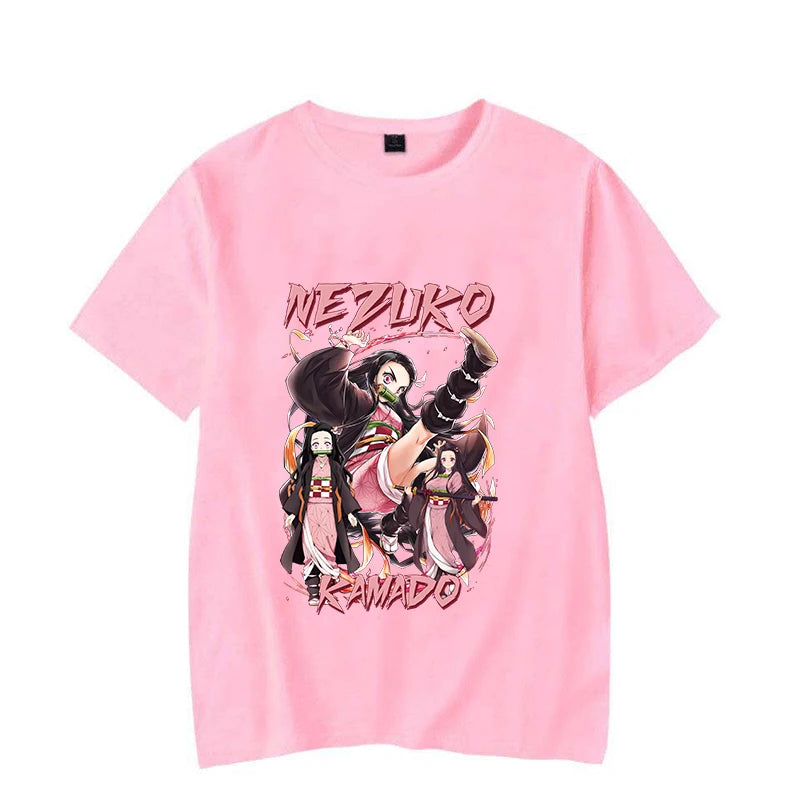 T-shirt graphique Kamado Nezuko pour femme, mode décontractée d'été