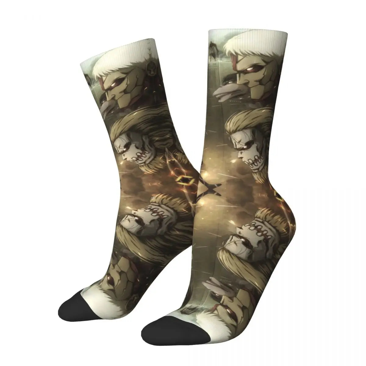 Eren Attack on Titan Socken – Lustige bedruckte Unisex Winter Street Style Crazy Socken