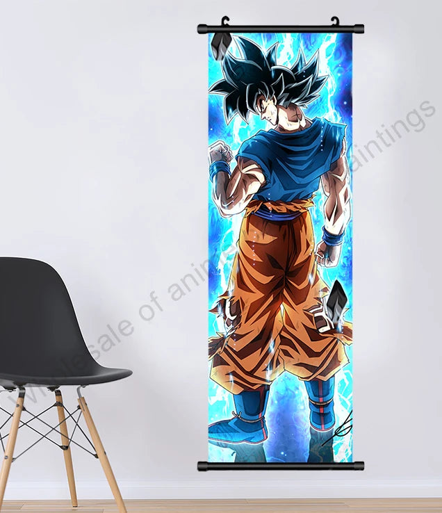 Canvas Hanging Scrolls Poster Home Decor JK Anime Print Dragon Ball Z