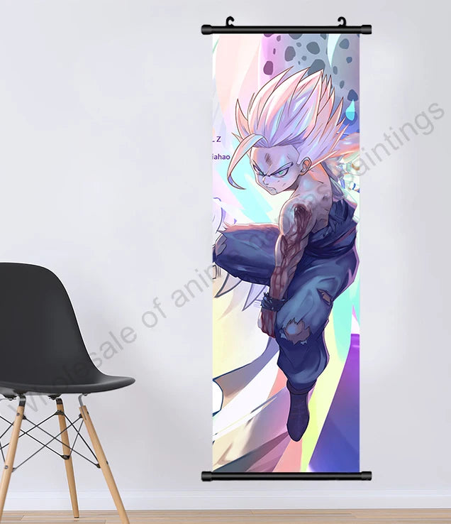 Canvas Hanging Scrolls Poster Home Decor JK Anime Print Dragon Ball Z