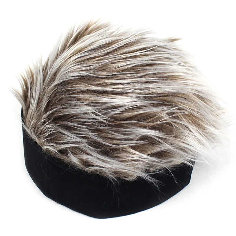 Casquette de baseball tendance pour homme et femme - Chapeau de perruque amusant pour cheveux courts et décontractés