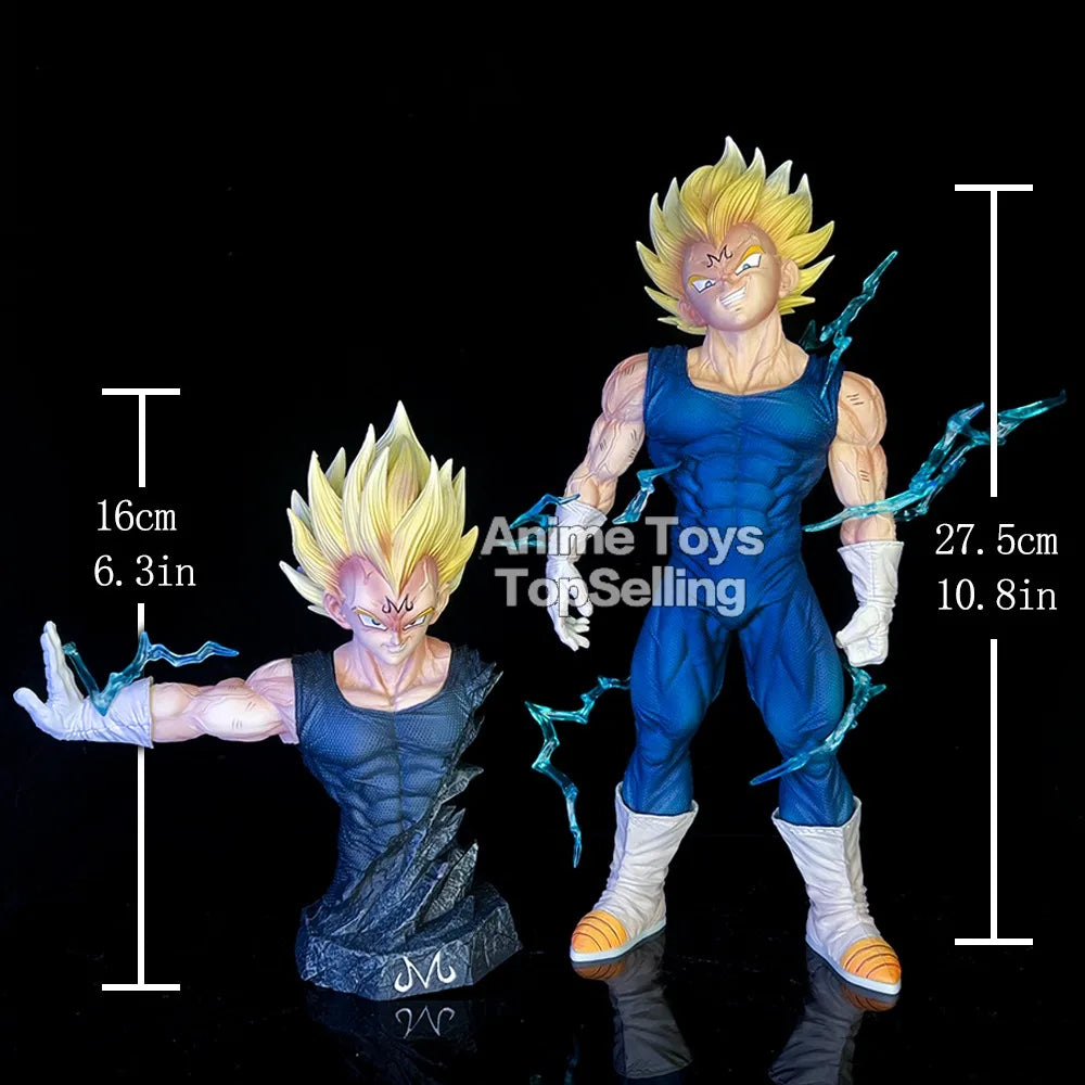 28 cm Anime Dragon Ball Z Figur Majin Vegeta Figur Austauschbare Hände und Kopf PVC Actionfiguren Sammlung Modell Spielzeug Geschenke