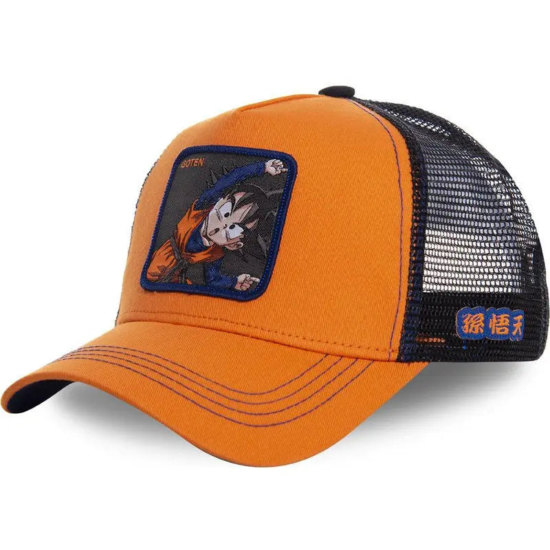 Hochwertige Dragon Ball Z Son Goku Baseballkappe – verstellbare Trucker-Mütze aus Baumwolle für Männer und Frauen