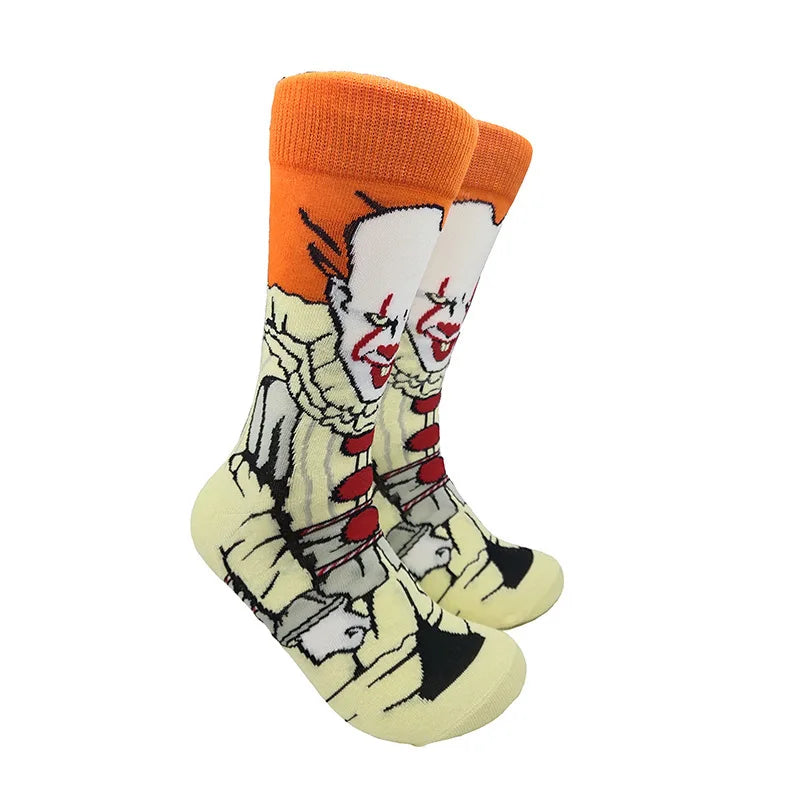 Modische Anime-Socken für Herren – Lustiger Hip-Hop-Stil mit hochwertigen Näh- und Cartoon-Mustern