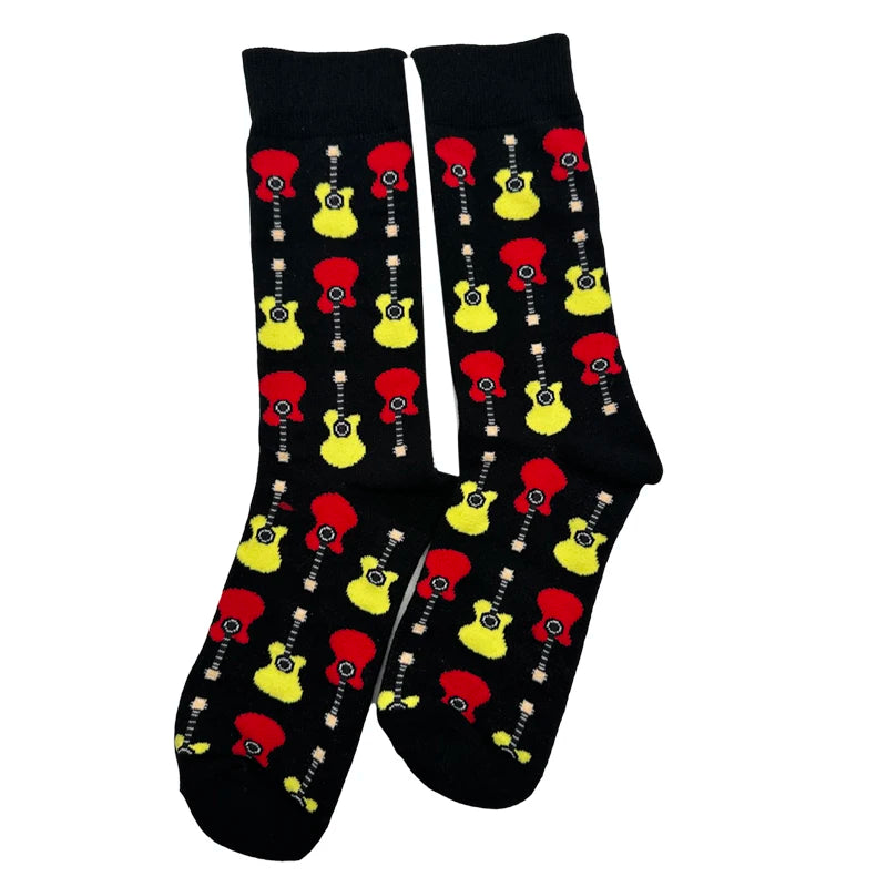 Lässige Socken – Lustiger Hai-, Bienen- und Enten-Cartoon-Druck, Harajuku-Skateboard-Stil