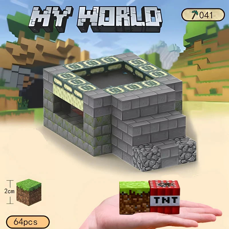 MineCraftion Dungeons DIY-Karte und TNT-Figuren – Kreatives Spielzeugset für Kinder
