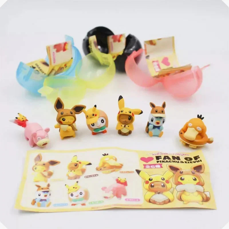 Pokemon Anime Echte Gashapon Kapsel Spielzeug Figur Pikachu Action Figuren Modell Ornamente