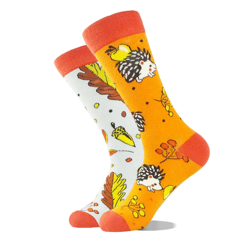AB Happy Cotton Chaussettes amusantes Panda Duck Crazy Design Sokken