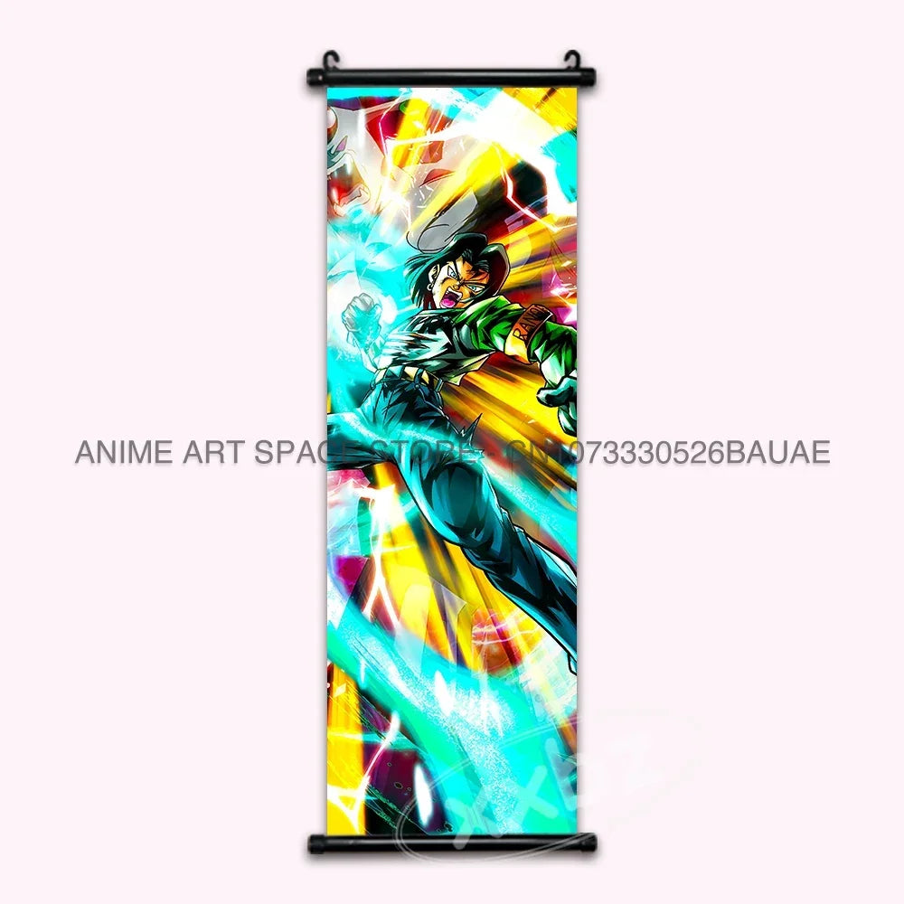 Dragon Ball Z Hanging Paintings Room Decorative Poster Anime Saiyan Scrolls Picture Wall Art