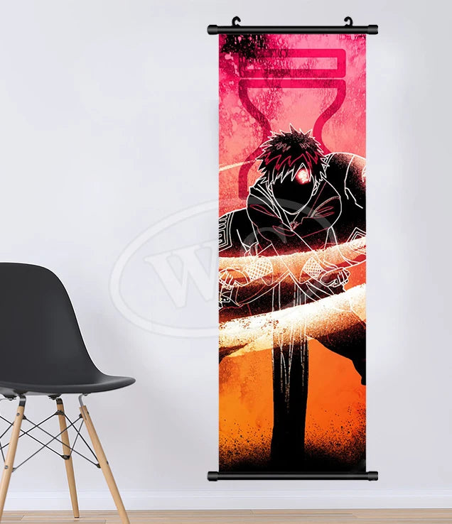 Bandai Anime Canvas Naruto Painting Kakashi Picture Hanging Scrolls Home Decor Wall Artwork