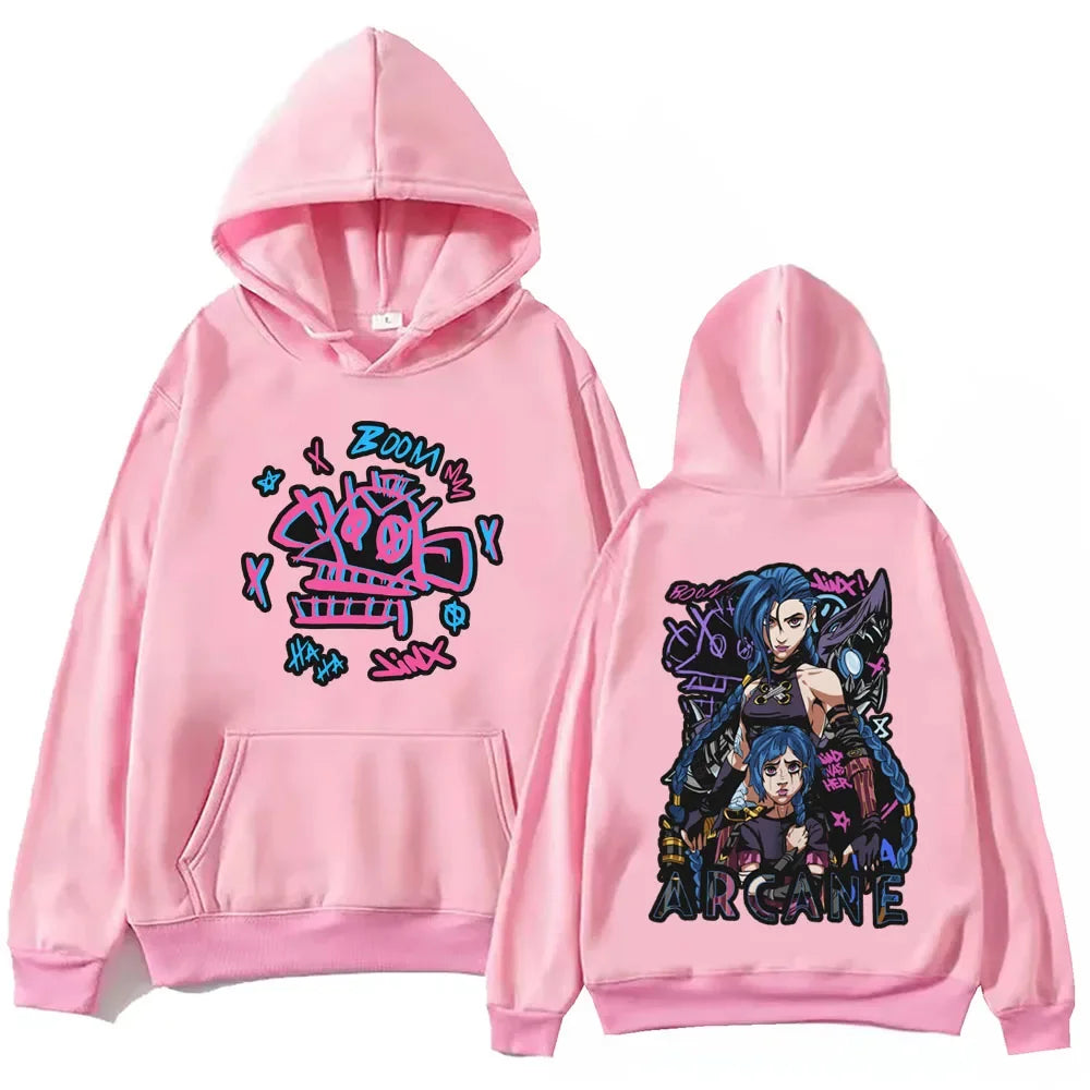 Heißes Spiel Anime Arcane Hoodie – Harajuku Hip Hop Pullover Sweatshirt