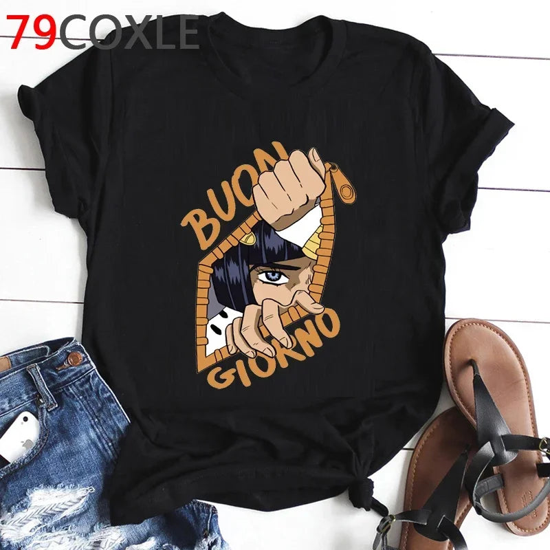 JoJo's Bizarre Adventure T-Shirt, lustiges Cartoon-Anime-Grafik-T-Shirt