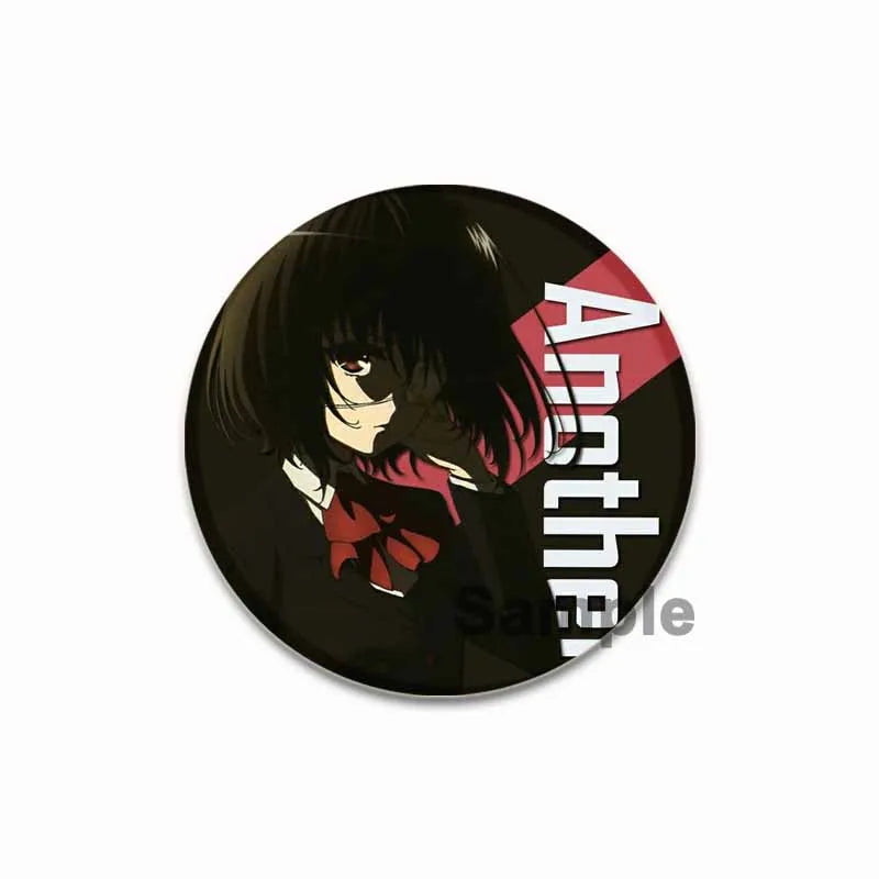 Anime Another Cartoon Character Mei Misaki Anstecknadel, kreative runde Brosche für Rucksack-Accessoires, Geschenke, 32/44/58 mm Größe