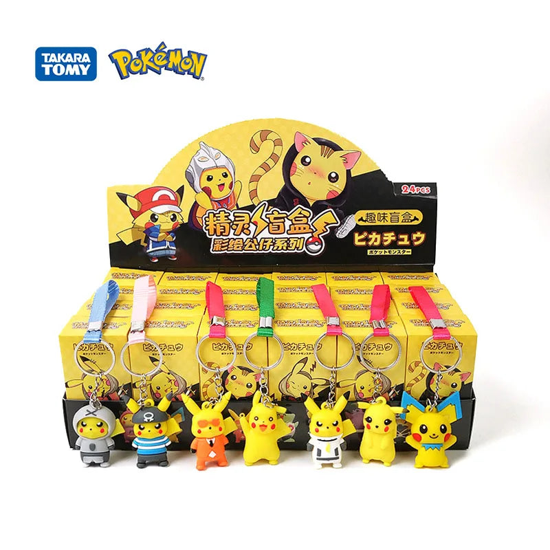 Original Pokemon Blind Box Zufällige Anime Action-figuren Pikachu Keychain Spielzeug