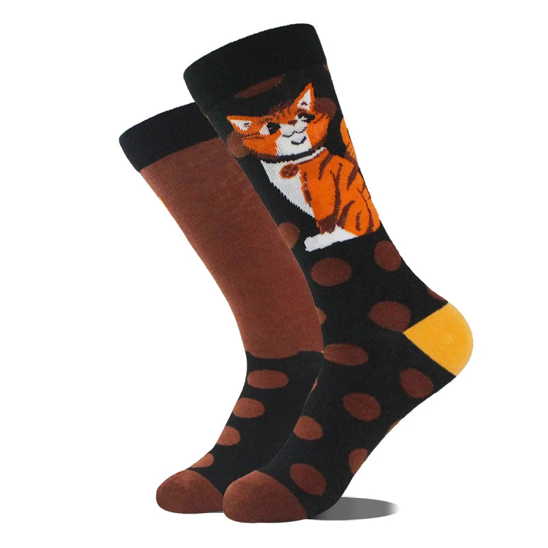 AB Happy Cotton Chaussettes amusantes Panda Duck Crazy Design Sokken